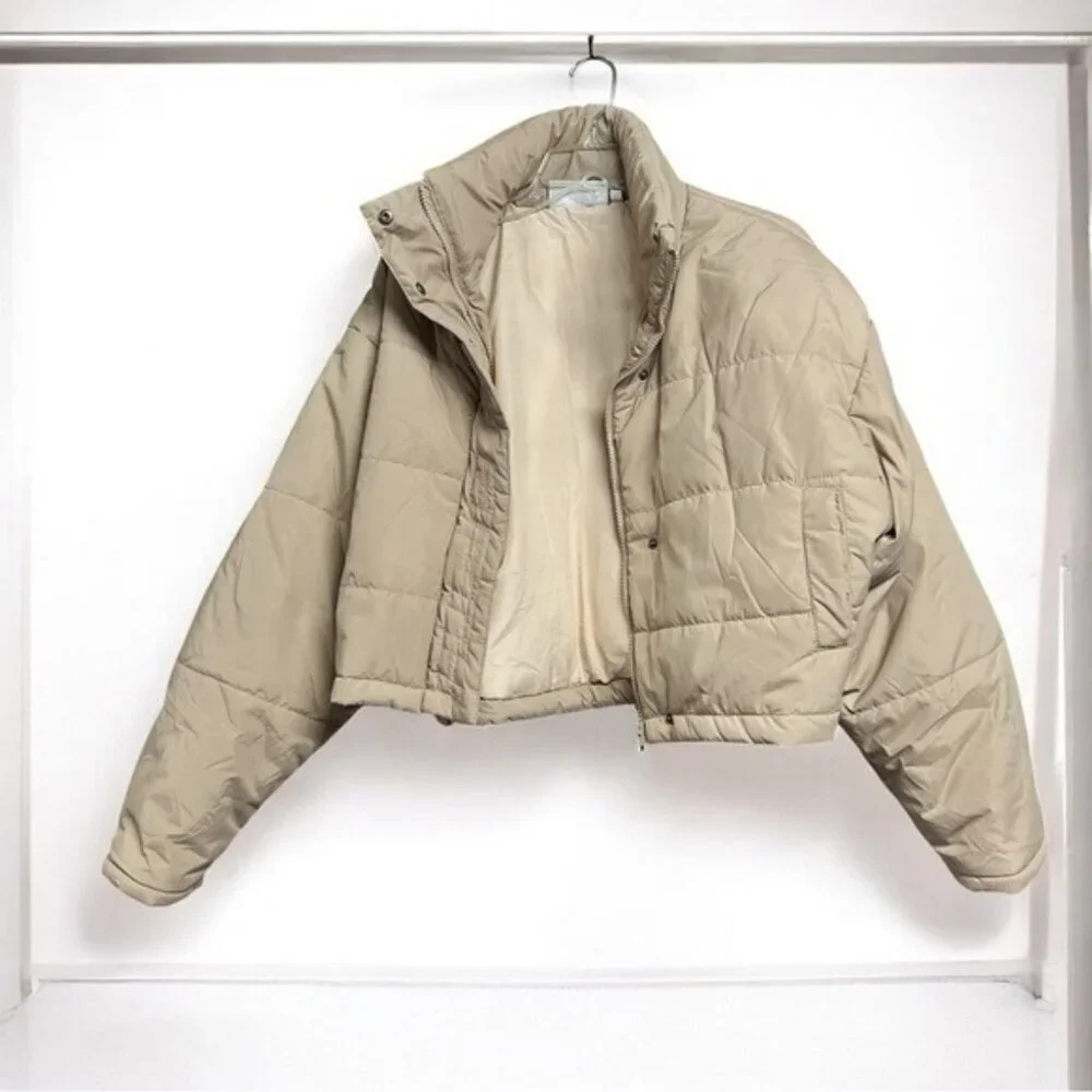 🌻THE FIFTH LABEL Tan Remake Cropped Puffer Jacket US SIZE 6